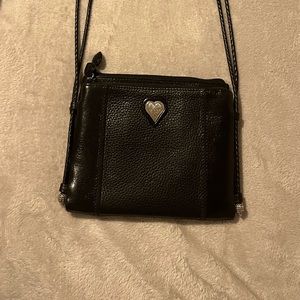 Brighton Black Leather Crossbody Purse Organizer